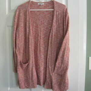Madewell Marled Open Front Lightweight Cardigan Long Size S Light Pink